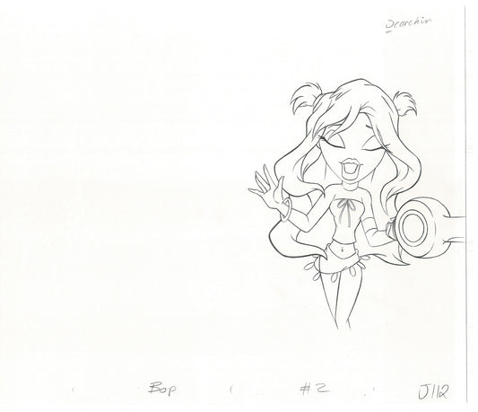 BRATZ Jade Bop-It Toy Commercial Production Animation Cel Drawing 2005 J-038