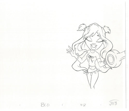 BRATZ Jade Bop-It Toy Commercial Production Animation Cel Drawing 2005 J-039