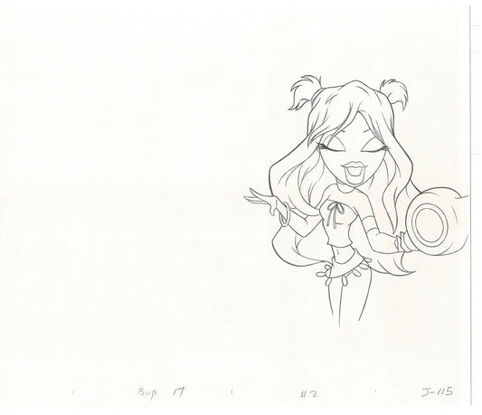 BRATZ Jade Bop-It Toy Commercial Production Animation Cel Drawing 2005 J-040
