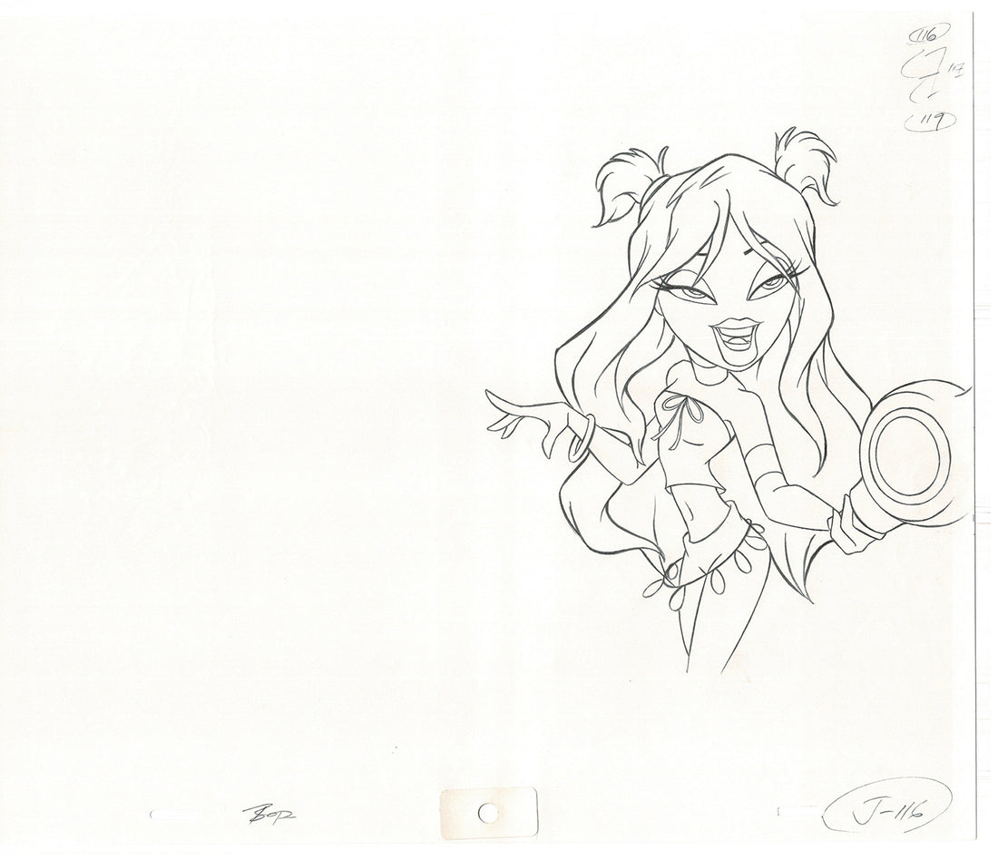 Hade Ward Drawing BRATZ Jade Bop-It Toy Commercial Production Animation Cel Drawing 2005 ...