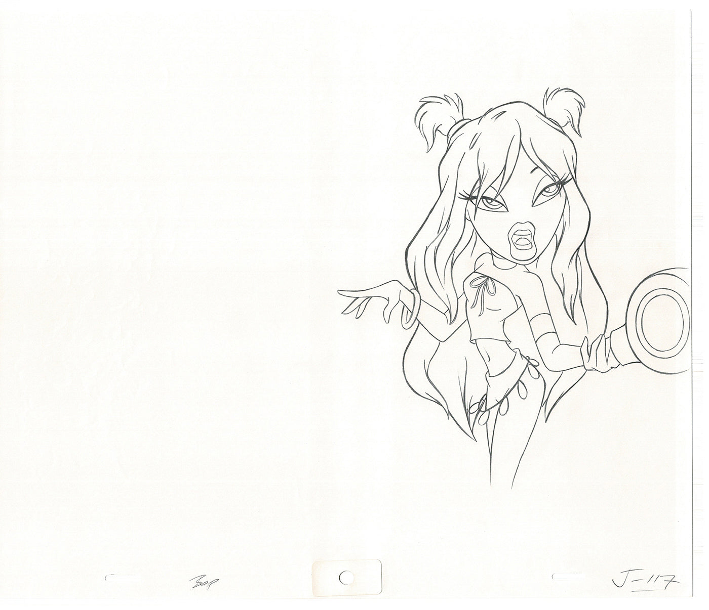 BRATZ Jade Bop-It Toy Commercial Production Animation Cel Drawing 2005 J-042