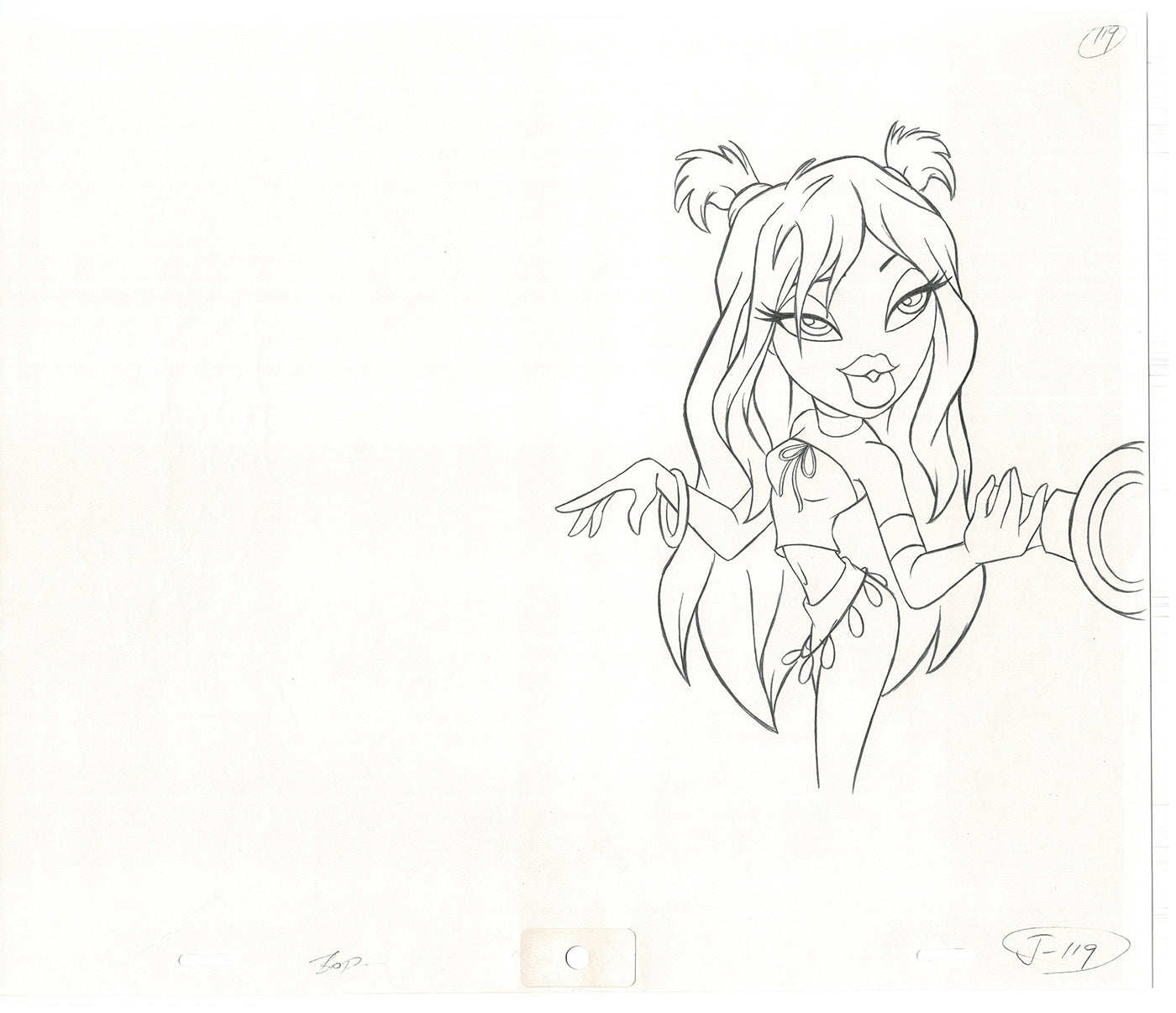 BRATZ Jade Bop-It Toy Commercial Production Animation Cel Drawing 2005 J-043