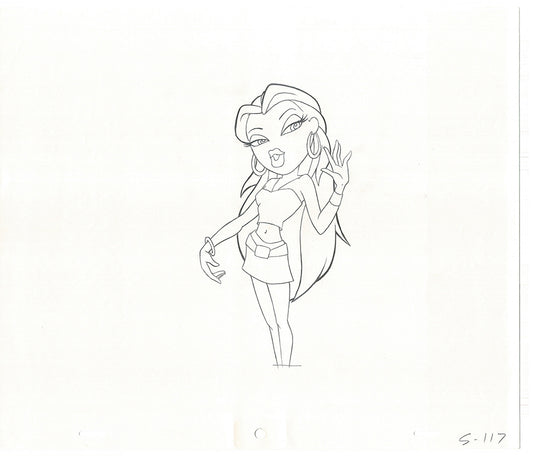 BRATZ Sasha Twister Commercial Production Animation Cel Drawing 2005 H-002