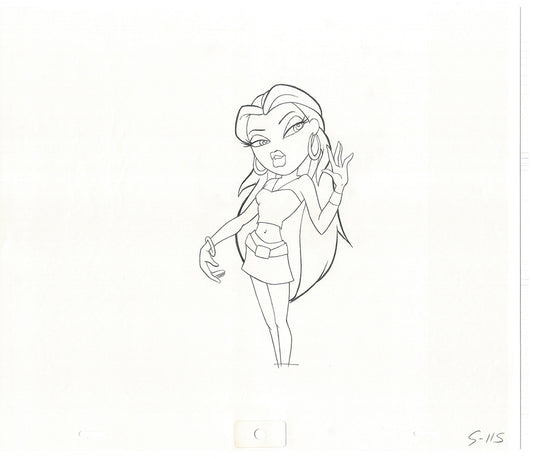BRATZ Sasha Twister Commercial Production Animation Cel Drawing 2005 H-003