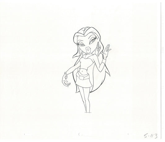 BRATZ Sasha Twister Commercial Production Animation Cel Drawing 2005 H-004