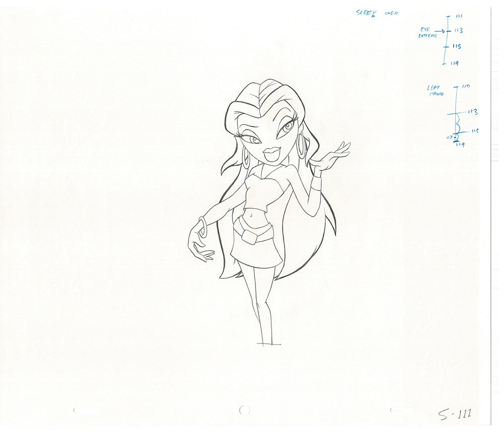 BRATZ Sasha Twister Commercial Production Animation Cel Drawing 2005 H-005