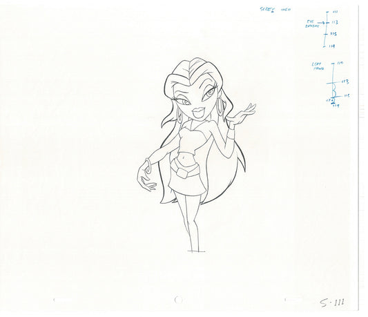 BRATZ Sasha Twister Commercial Production Animation Cel Drawing 2005 H-005
