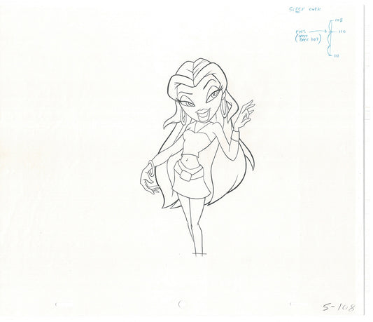 BRATZ Sasha Twister Commercial Production Animation Cel Drawing 2005 H-007