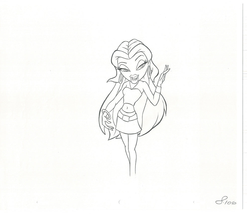BRATZ Sasha Twister Commercial Production Animation Cel Drawing 2005 H-008