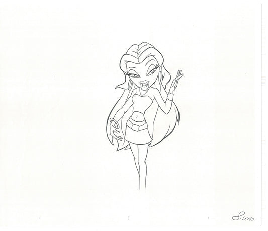 BRATZ Sasha Twister Commercial Production Animation Cel Drawing 2005 H-008