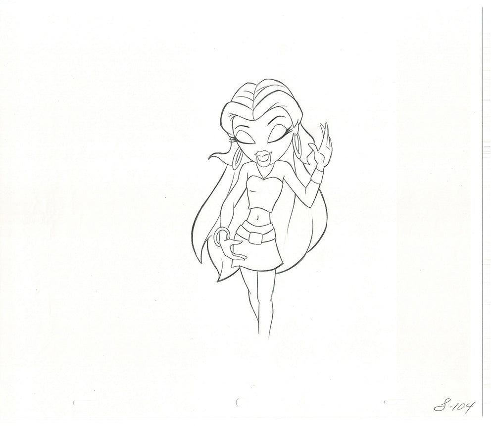 BRATZ Sasha Twister Commercial Production Animation Cel Drawing 2005 H-009