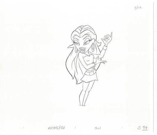 BRATZ Sasha Twister Commercial Production Animation Cel Drawing 2005 H-014