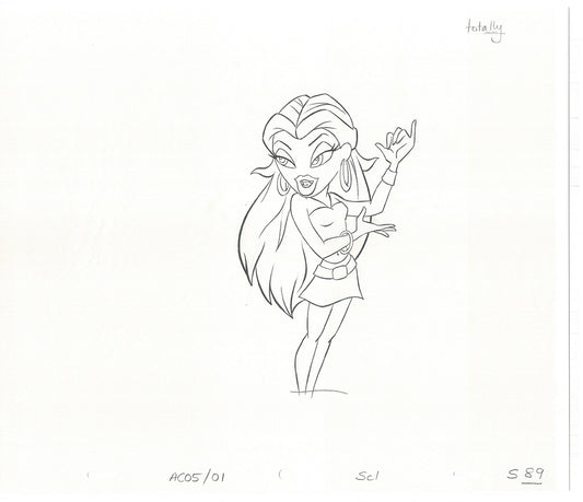 BRATZ Sasha Twister Commercial Production Animation Cel Drawing 2005 H-017