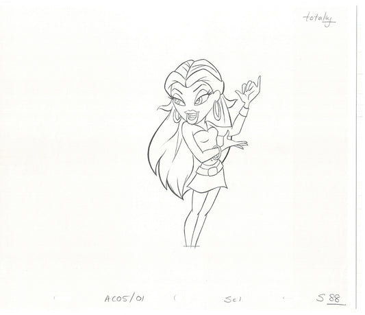 BRATZ Sasha Twister Commercial Production Animation Cel Drawing 2005 H-018
