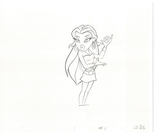 BRATZ Sasha Twister Commercial Production Animation Cel Drawing 2005 H-020