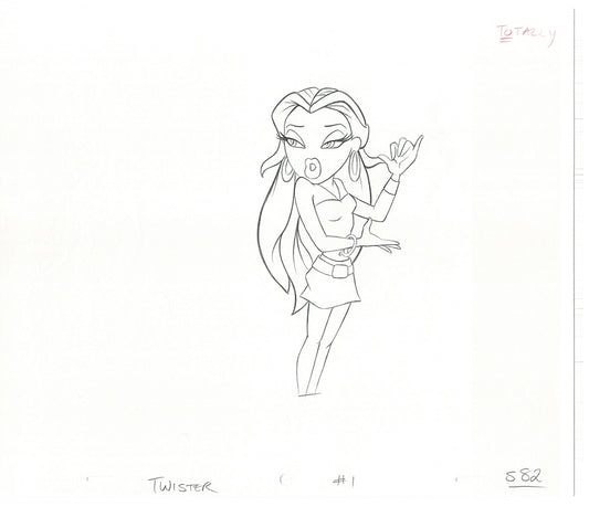 BRATZ Sasha Twister Commercial Production Animation Cel Drawing 2005 H-021