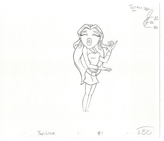BRATZ Sasha Twister Commercial Production Animation Cel Drawing 2005 H-022