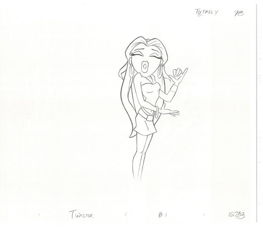 BRATZ Sasha Twister Commercial Production Animation Cel Drawing 2005 H-023