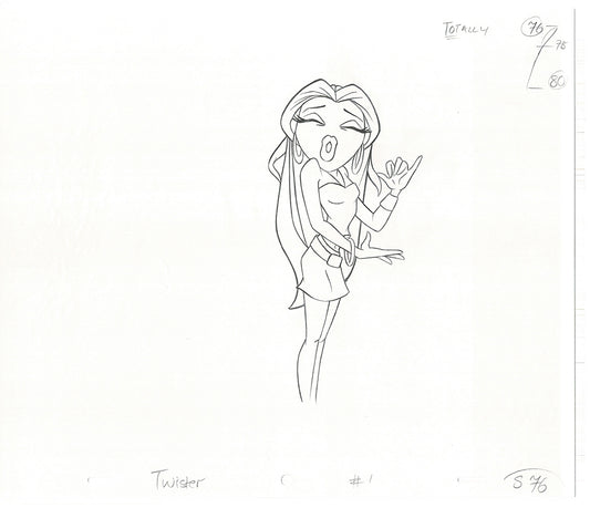BRATZ Sasha Twister Commercial Production Animation Cel Drawing 2005 H-024