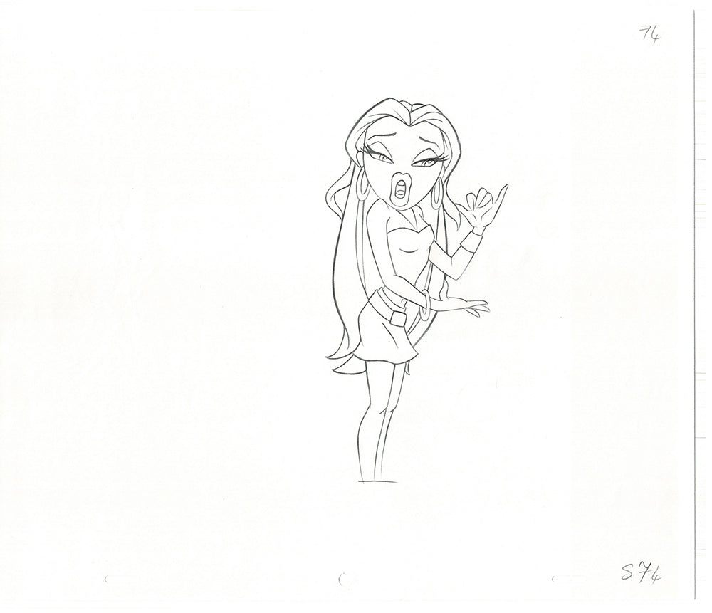 BRATZ Sasha Twister Commercial Production Animation Cel Drawing 2005 H-025