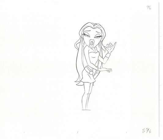 BRATZ Sasha Twister Commercial Production Animation Cel Drawing 2005 H-025
