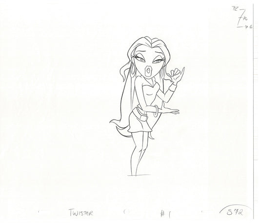 BRATZ Sasha Twister Commercial Production Animation Cel Drawing 2005 H-026