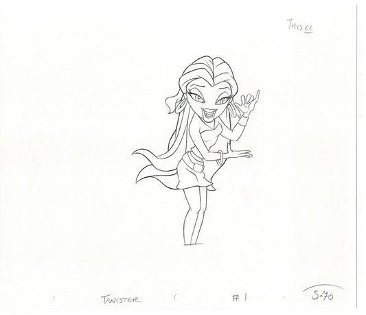 BRATZ Sasha Twister Commercial Production Animation Cel Drawing 2005 H-027