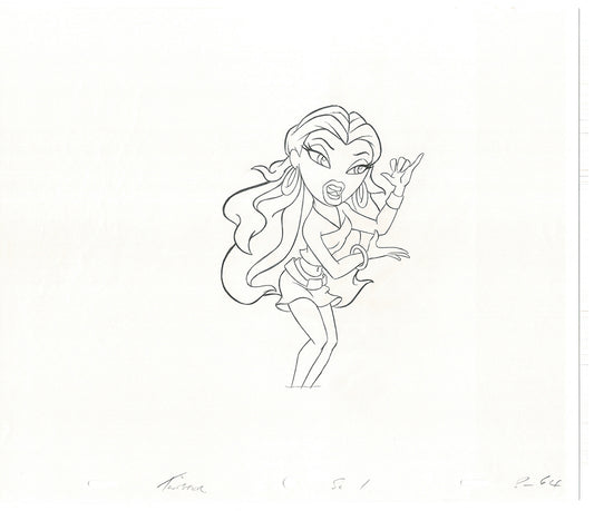 BRATZ Sasha Twister Commercial Production Animation Cel Drawing 2005 H-030