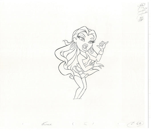 BRATZ Sasha Twister Commercial Production Animation Cel Drawing 2005 H-031