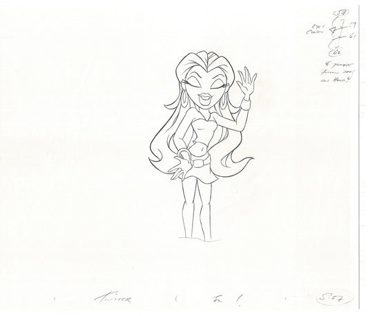 BRATZ Sasha Twister Commercial Production Animation Cel Drawing 2005 H-034