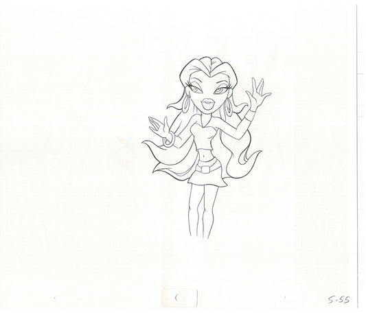 BRATZ Sasha Twister Commercial Production Animation Cel Drawing 2005 H-035