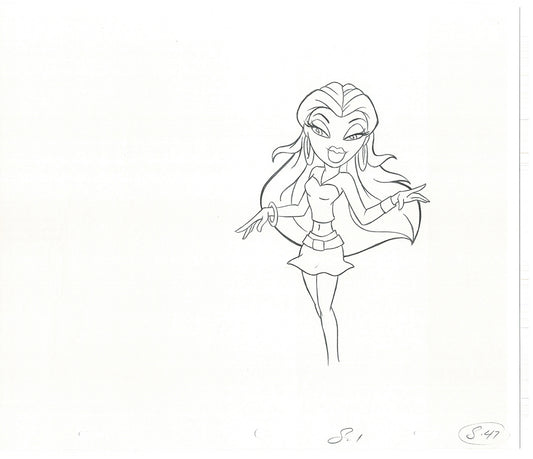 BRATZ Sasha Twister Commercial Production Animation Cel Drawing 2005 H-039