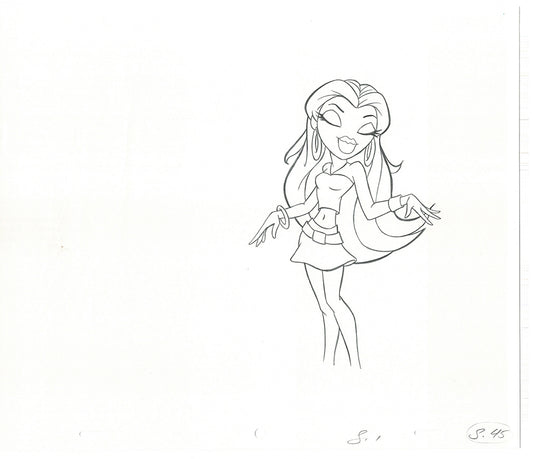 BRATZ Sasha Twister Commercial Production Animation Cel Drawing 2005 H-040