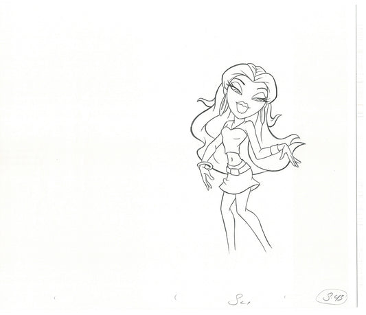 BRATZ Sasha Twister Commercial Production Animation Cel Drawing 2005 H-041