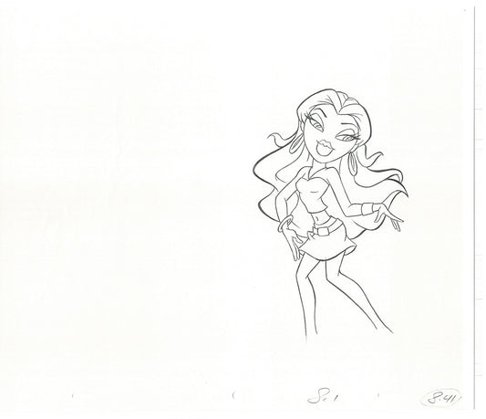 BRATZ Sasha Twister Commercial Production Animation Cel Drawing 2005 H-042