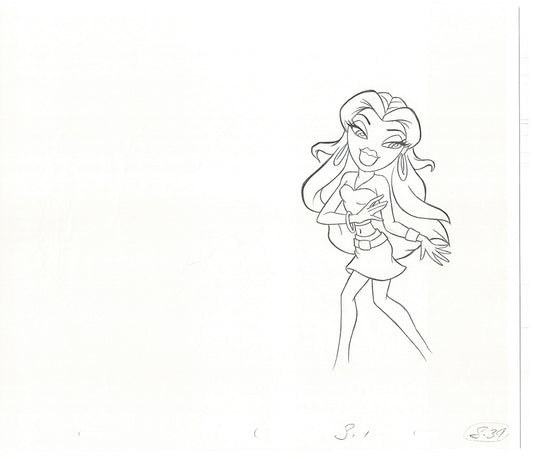 BRATZ Sasha Twister Commercial Production Animation Cel Drawing 2005 H-043