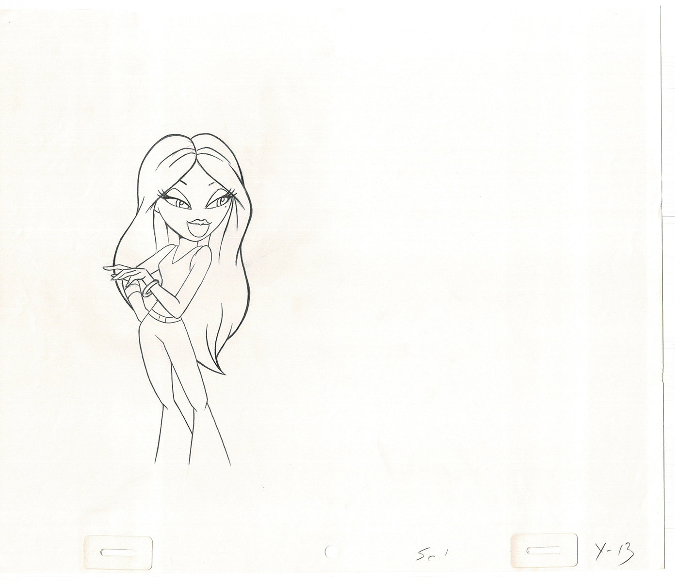 BRATZ Yasmin Bop-It Toy Commercial 2 Production Animation Cel Drawings 2005 K-003