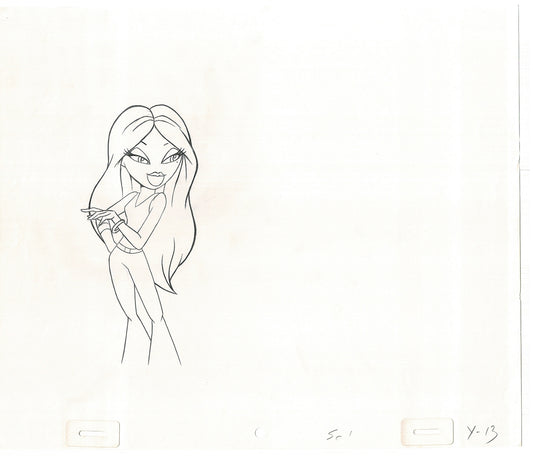 BRATZ Yasmin Bop-It Toy Commercial 2 Production Animation Cel Drawings 2005 K-003