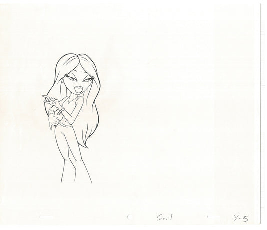 BRATZ Yasmin Bop-It Toy Commercial 2 Production Animation Cel Drawings 2005 K-005