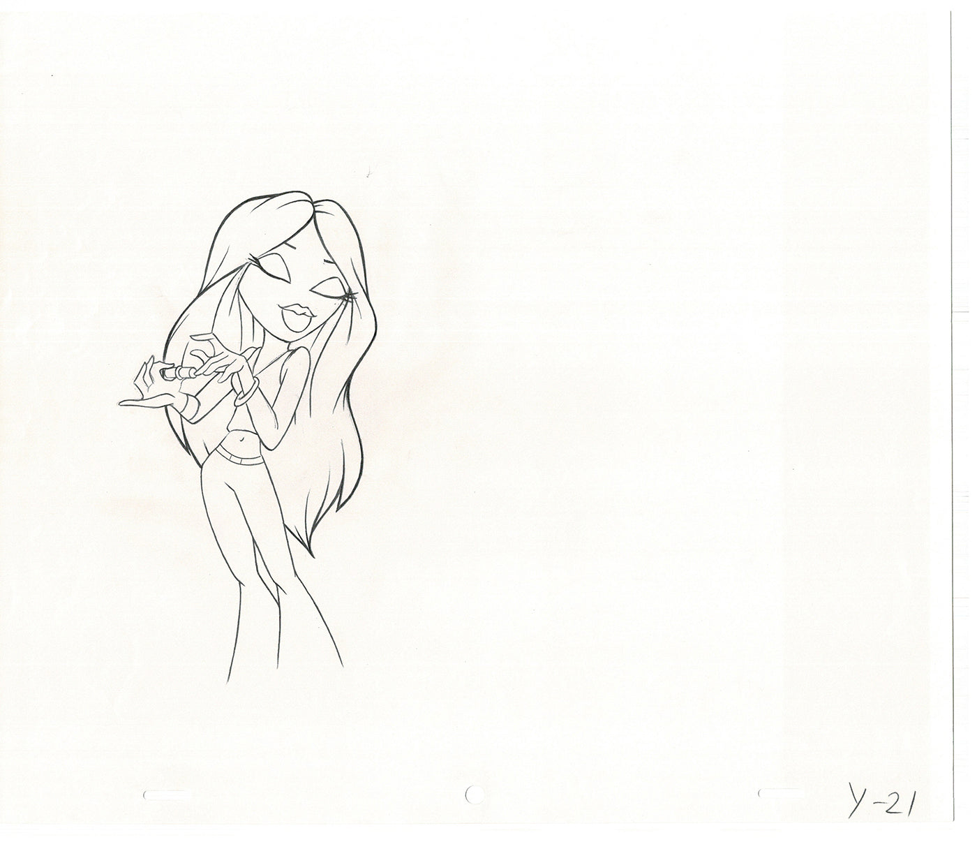 BRATZ Yasmin Bop-It Toy Commercial 2 Production Animation Cel Drawings 2005 K-013