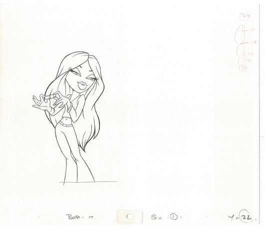 BRATZ Yasmin Bop-It Toy Commercial 2 Production Animation Cel Drawings 2005 K-015