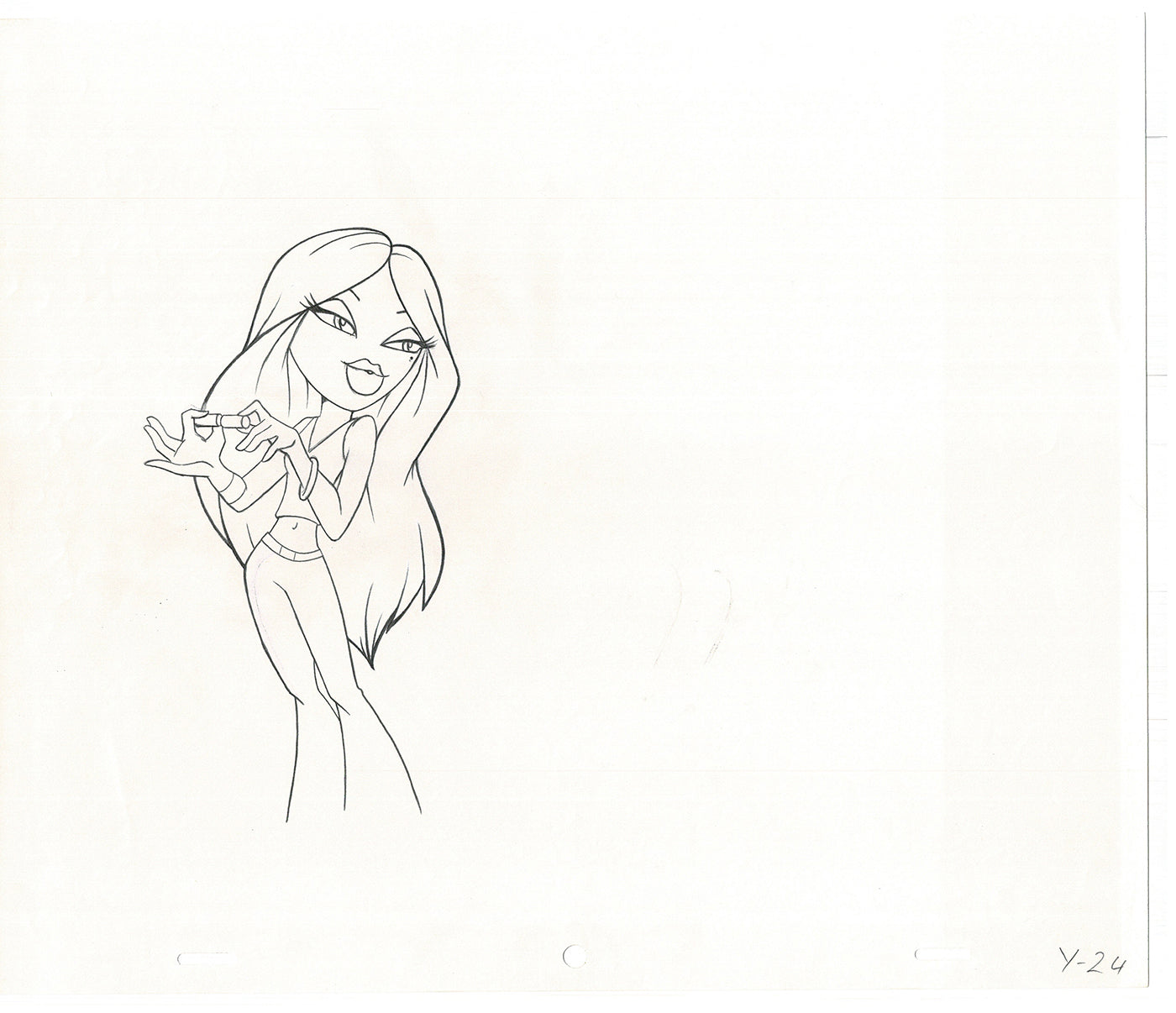 BRATZ Yasmin Bop-It Toy Commercial 2 Production Animation Cel Drawings 2005 K-017