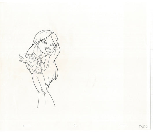 BRATZ Yasmin Bop-It Toy Commercial 2 Production Animation Cel Drawings 2005 K-017