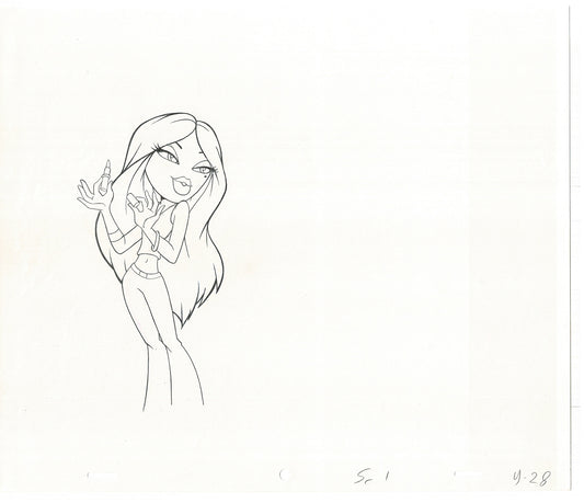 BRATZ Yasmin Bop-It Toy Commercial 2 Production Animation Cel Drawings 2005 K-023