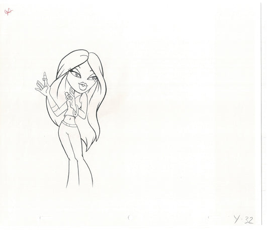 BRATZ Yasmin Bop-It Toy Commercial 2 Production Animation Cel Drawings 2005 K-027