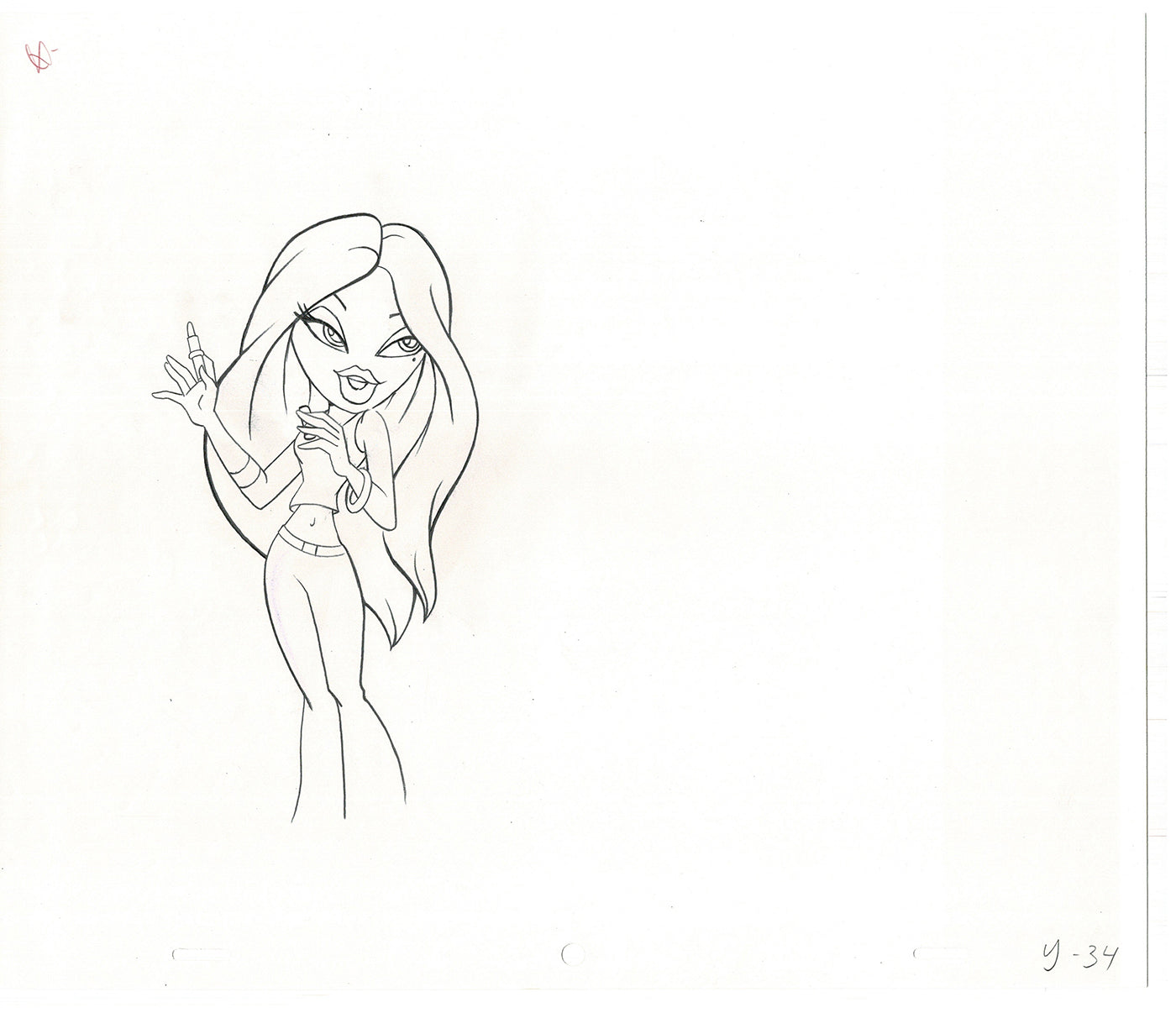 BRATZ Yasmin Bop-It Toy Commercial 2 Production Animation Cel Drawings 2005 K-029