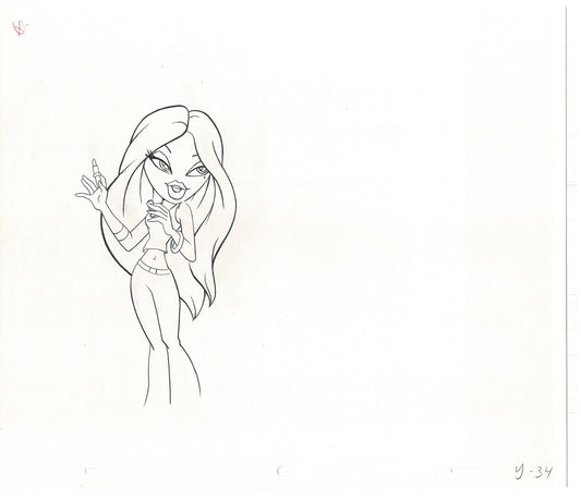 BRATZ Yasmin Bop-It Toy Commercial 2 Production Animation Cel Drawings 2005 K-029