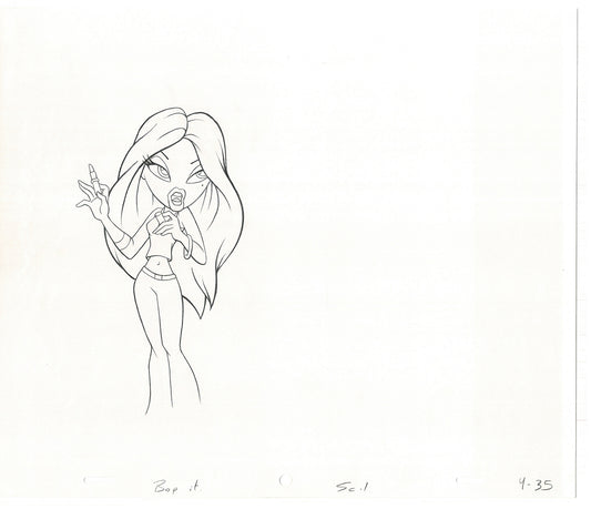 BRATZ Yasmin Bop-It Toy Commercial 2 Production Animation Cel Drawings 2005 K-031