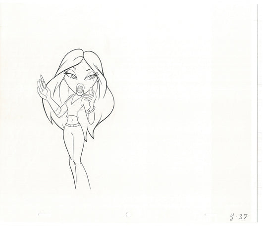BRATZ Yasmin Bop-It Toy Commercial 2 Production Animation Cel Drawings 2005 K-033