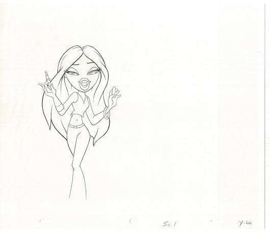 BRATZ Yasmin Bop-It Toy Commercial 2 Production Animation Cel Drawings 2005 K-041
